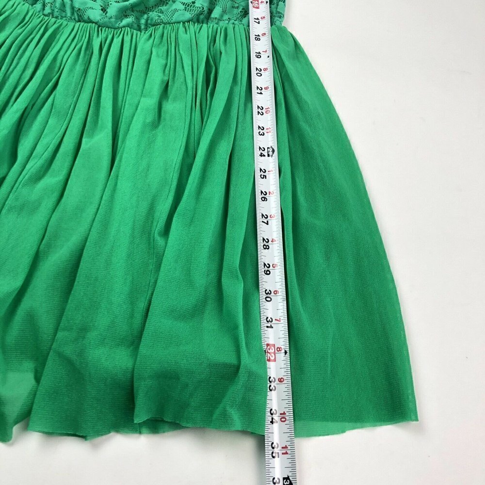 New ASOS Kelly Green Lace Mini Dress size 6 - Picture 10 of 12